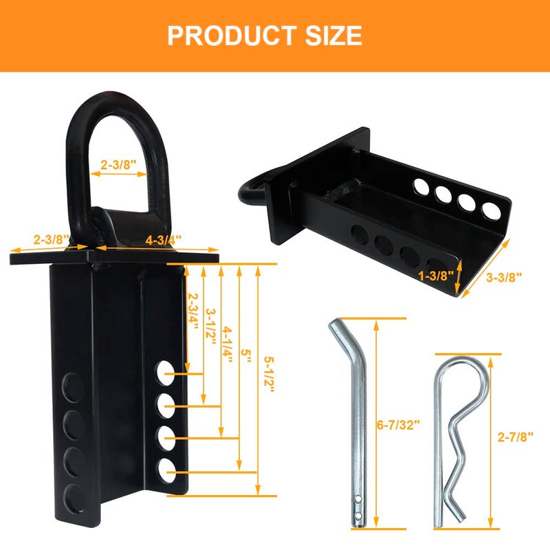 lifgarfe 4PCS 16200lbs Trailer Stake Pocket D Ring Tie Downs Fit for Flated Trucks and Trailers with Standard 2"" x 4"" Stake Pockets - Image 2